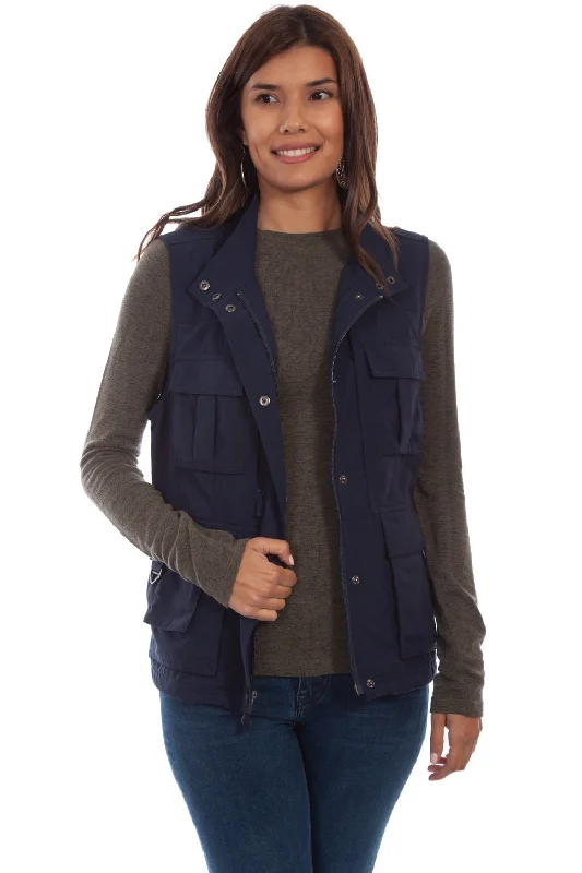 Scully Womens Midnight Sky Nylon Multi-Pocket Vest